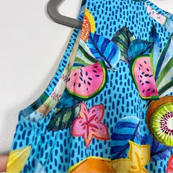 CHEPE made in Italy cotton colourful sleeveless dress - Picture 4 of 7